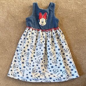 Minnie Mouse Denim-Top Girls Dress